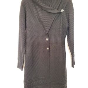 Antthony Originals Black Sweater Coat, Size XS, EUC